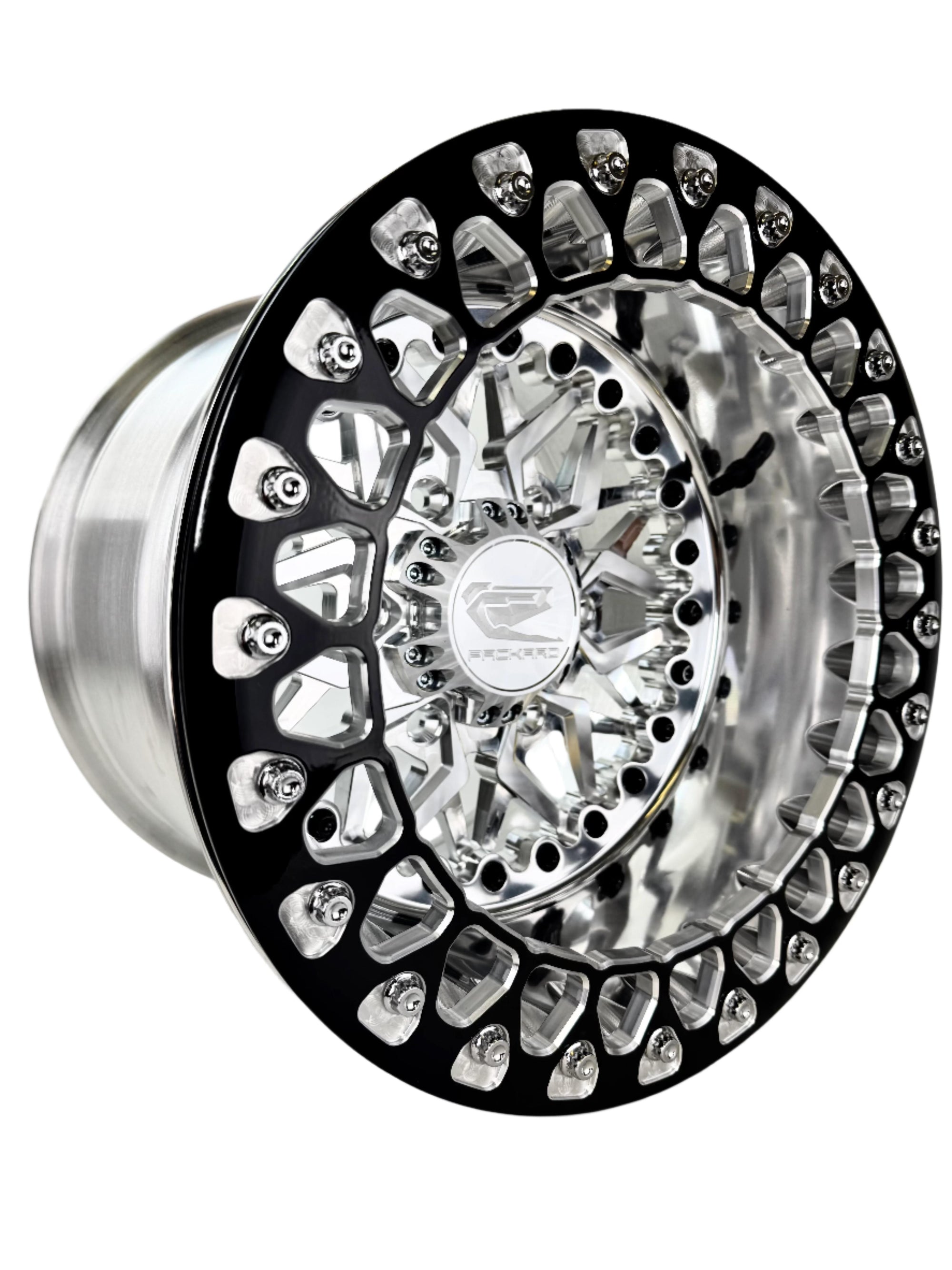 Impact - FF Forged Polished Beadlock - Silver Maverick R 6x139.7-Wheels-Packard Performance-15x7 | 6x139.7-V.1-No-Black Market UTV