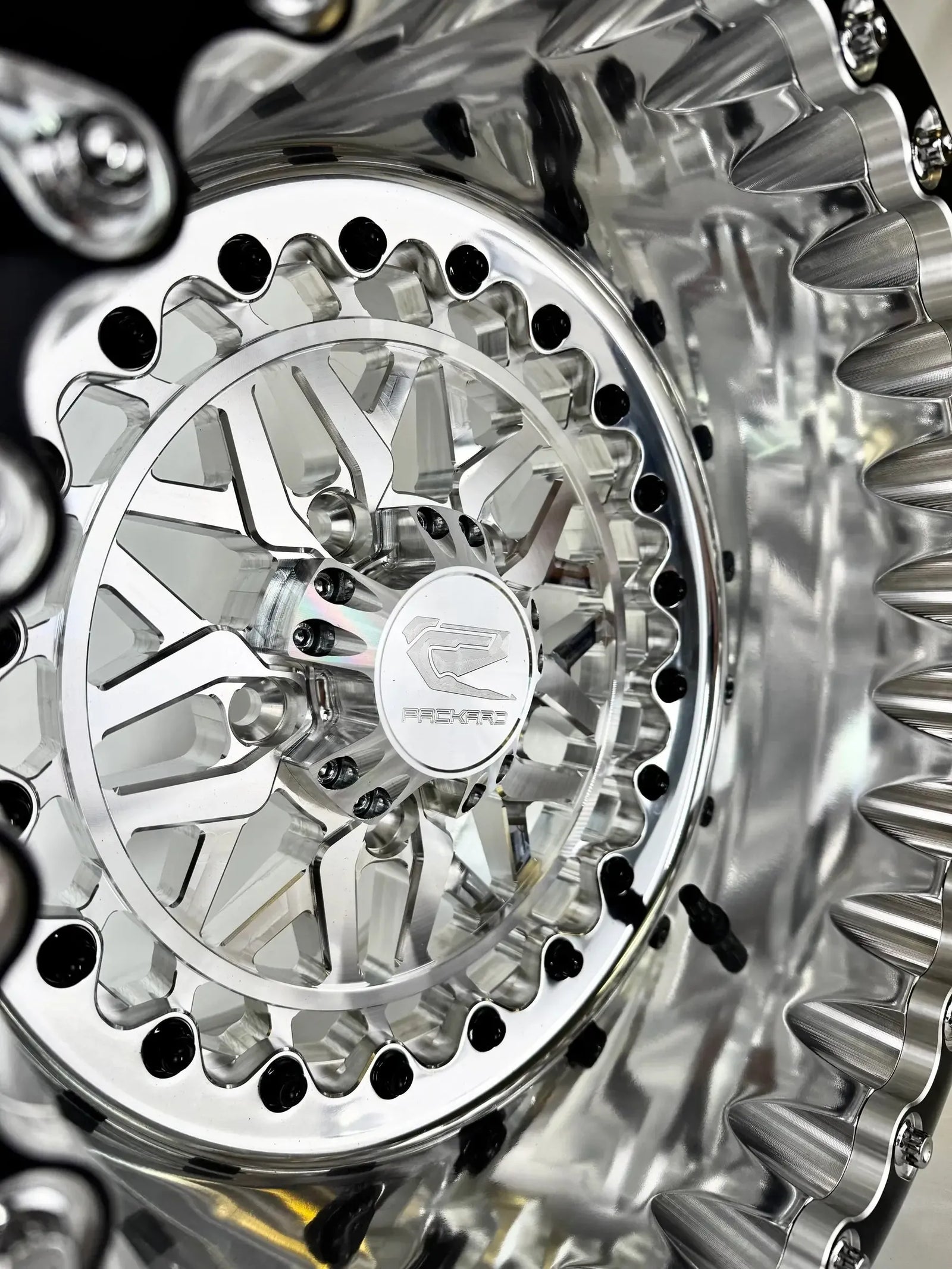 Apollo - FF Forged Polished Beadlock - Silver RZR Pro R 5x4.5-Wheels-Packard Performance-15x7 | 5X4.5-V.1-No-Black Market UTV