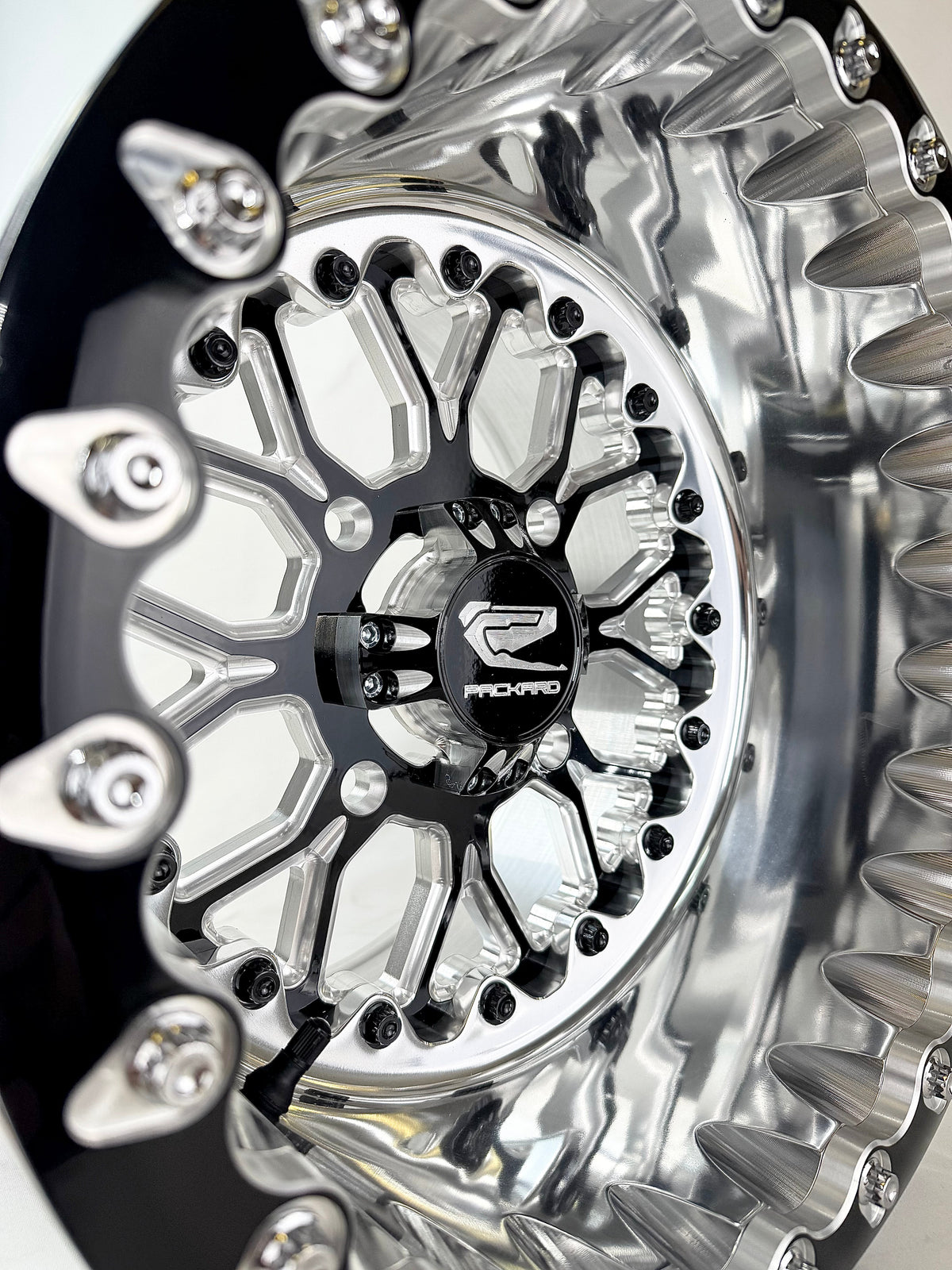 Wishbone - FF Forged Polished Beadlock - Gloss Black-Wheels-Packard Performance-15x7 | 4x136-V.1-Black Market UTV