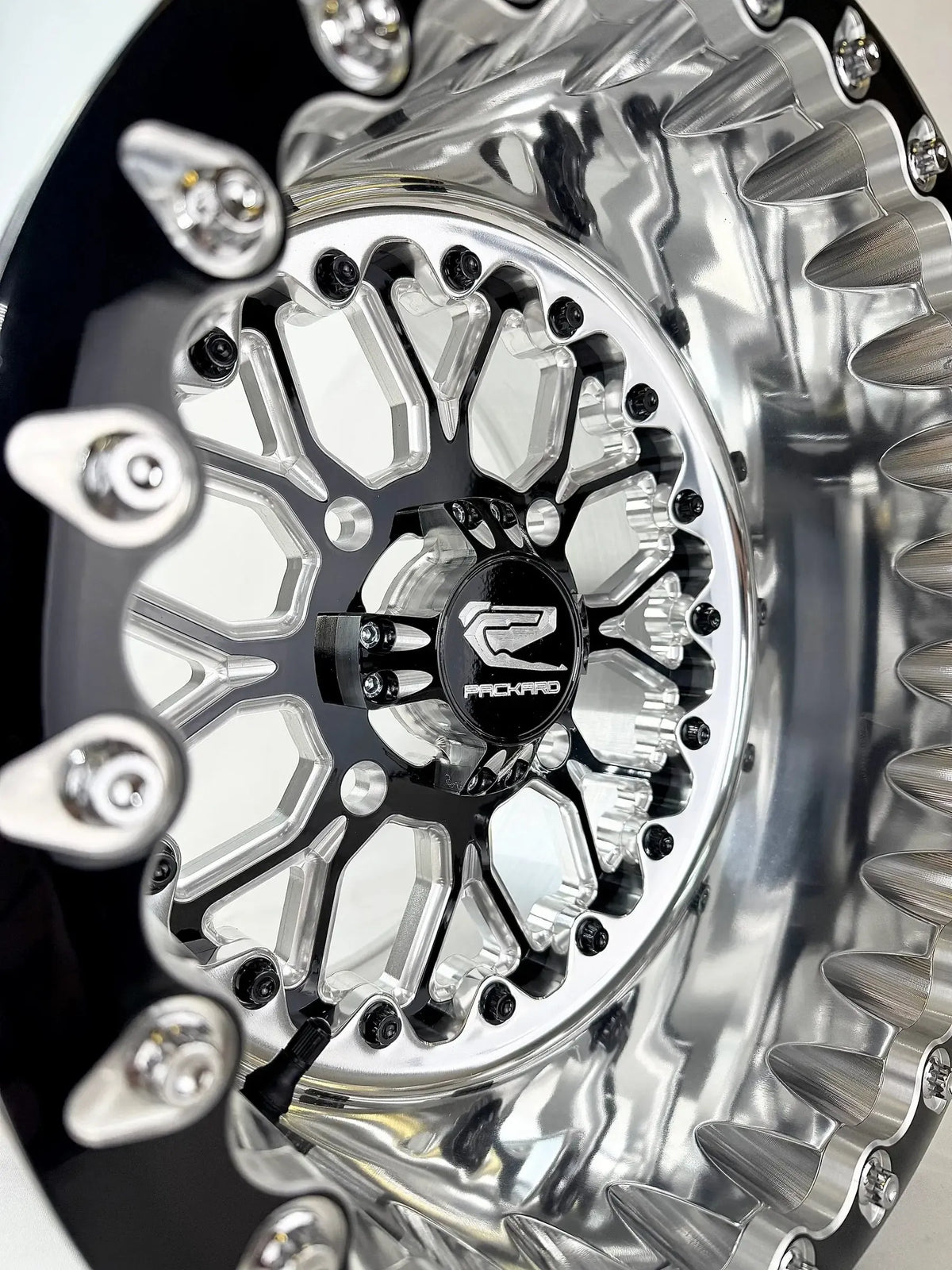 Wishbone - FF Forged Polished Beadlock - Gloss Black-Wheels-Packard Performance-15x7 | 4x136-V.1-Black Market UTV