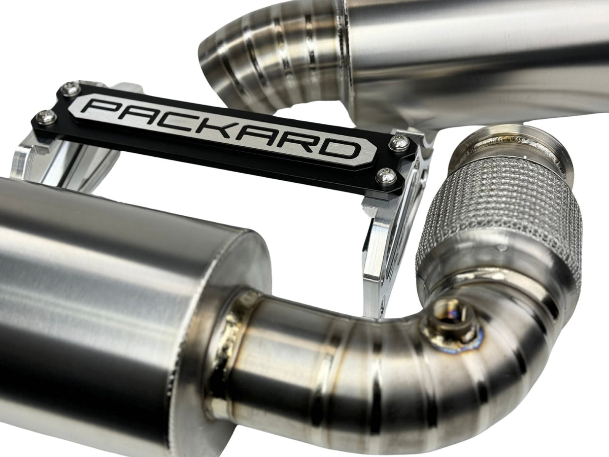 Packard Performance 3&quot; Titanium Turbo Back Exhaust (Dual Muffler) for Can-Am X3-Muffler-Packard Performance-Black Market UTV