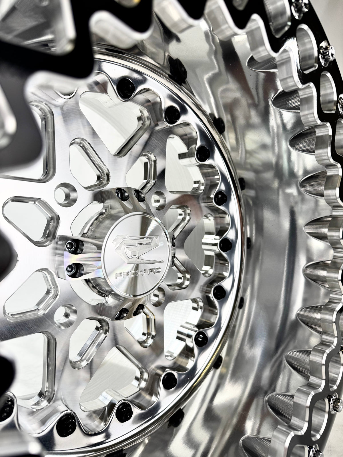 V2- FF Forged Polished Beadlock - Silver-Wheels-Packard Performance-15x7 | 4x136-V.1-No-Black Market UTV