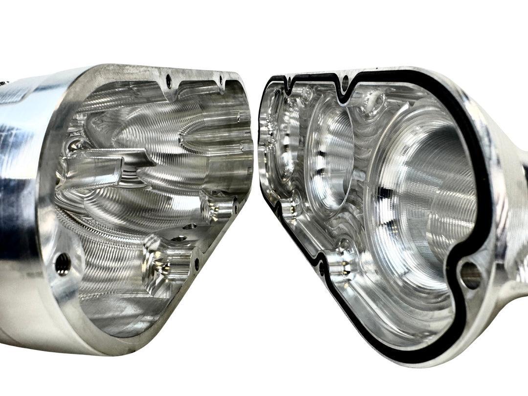 PACKARD PERFORMANCE BILLET INTAKE PLENUM FOR CAN-AM X3-Intake Plenum-Packard Performance-W/Out BOV Port-2017-2019-Silver-Black Market UTV