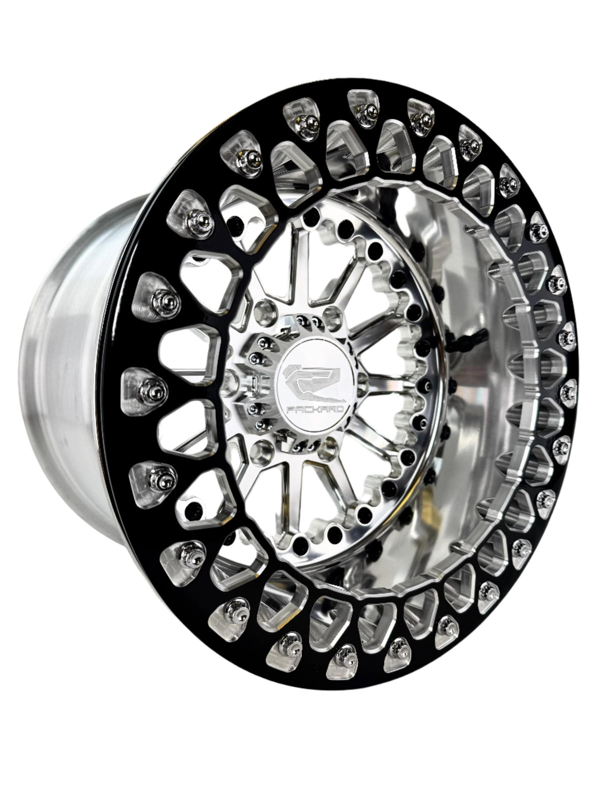 Element - FF Forged Polished Beadlock - Silver Maverick R 6x139.7-Wheels-Packard Performance Dealer-15x7 | 6X139.7-Contrast Machined V.1-No-Black Market UTV