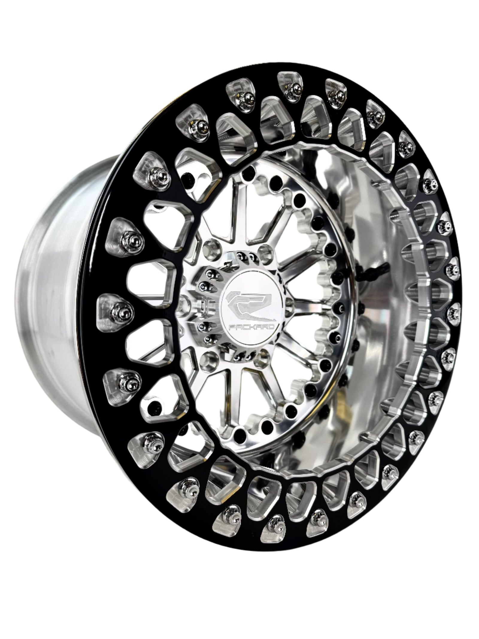 Element - FF Forged Polished Beadlock - Silver Maverick R 6x139.7-Wheels-Packard Performance Dealer-15x7 | 6X139.7-Contrast Machined V.1-No-Black Market UTV