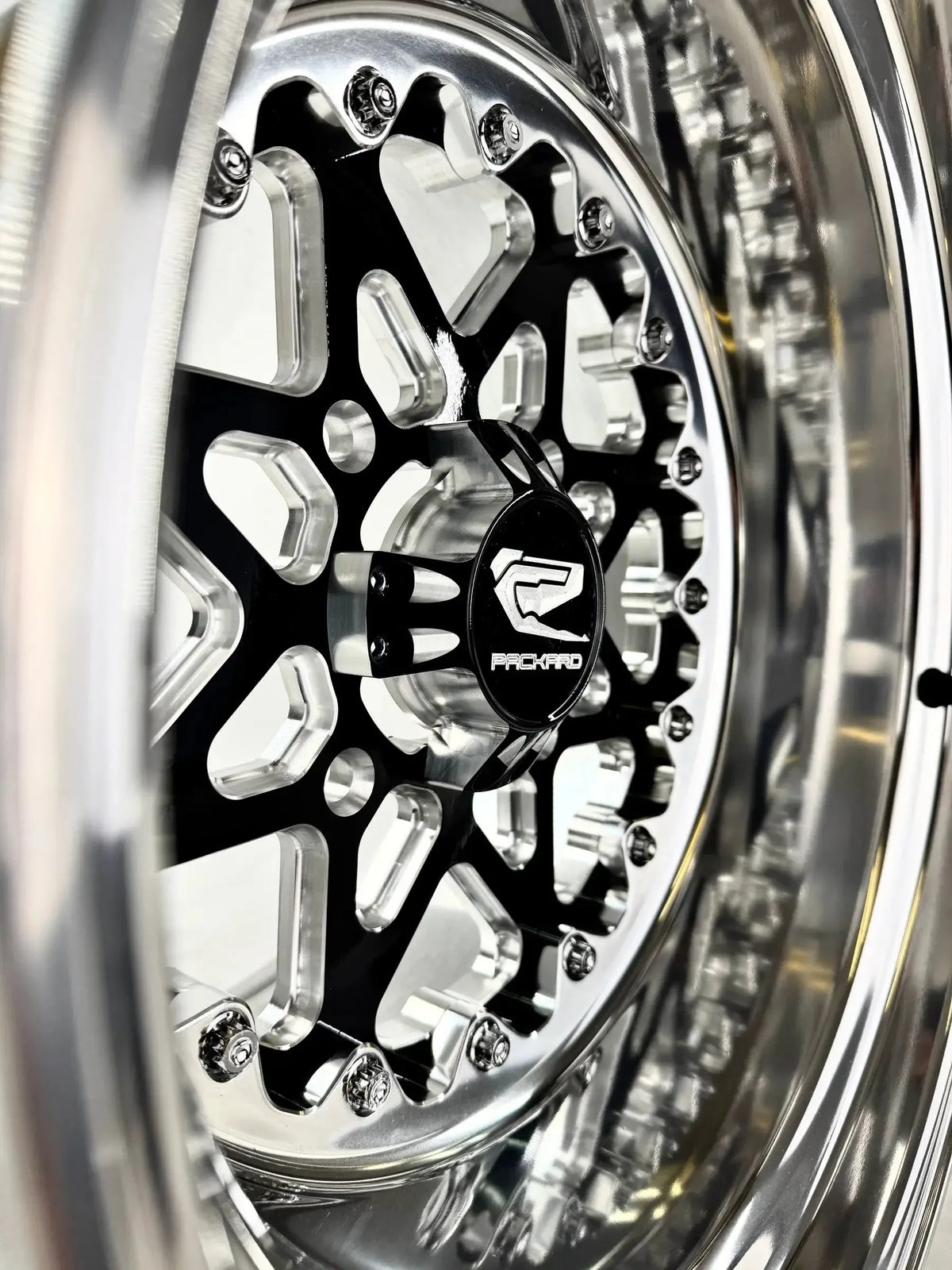 V2 - FF Forged Polished Gloss Black-Wheels-Packard Performance-15x7 | 4x136-Black Market UTV