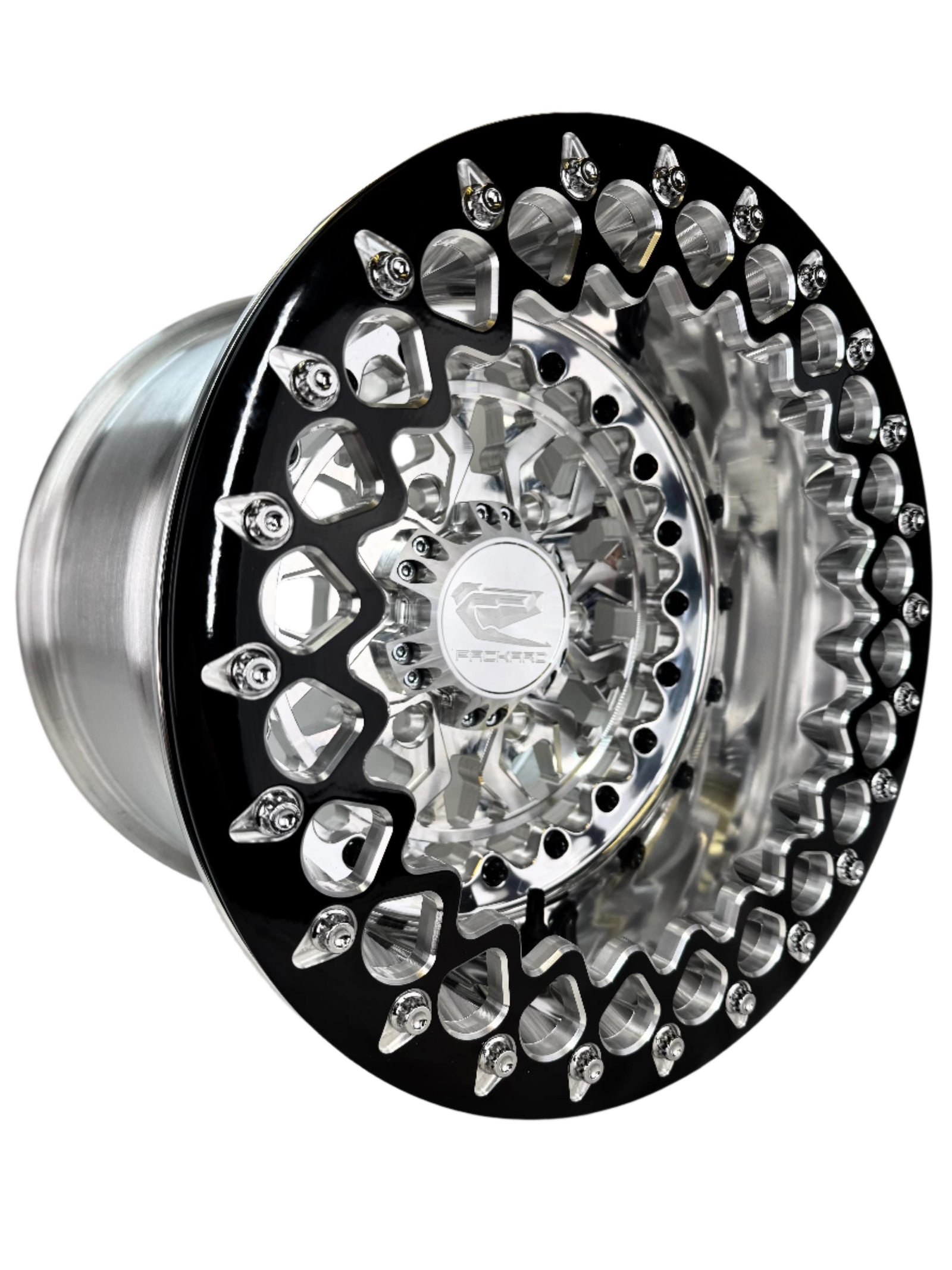 Apollo - FF Forged Polished Beadlock - Silver Maverick R 6x139.7-Wheels-Packard Performance Dealer-15x7 | 6X139.7-Contrast Machined V.1-No-Black Market UTV