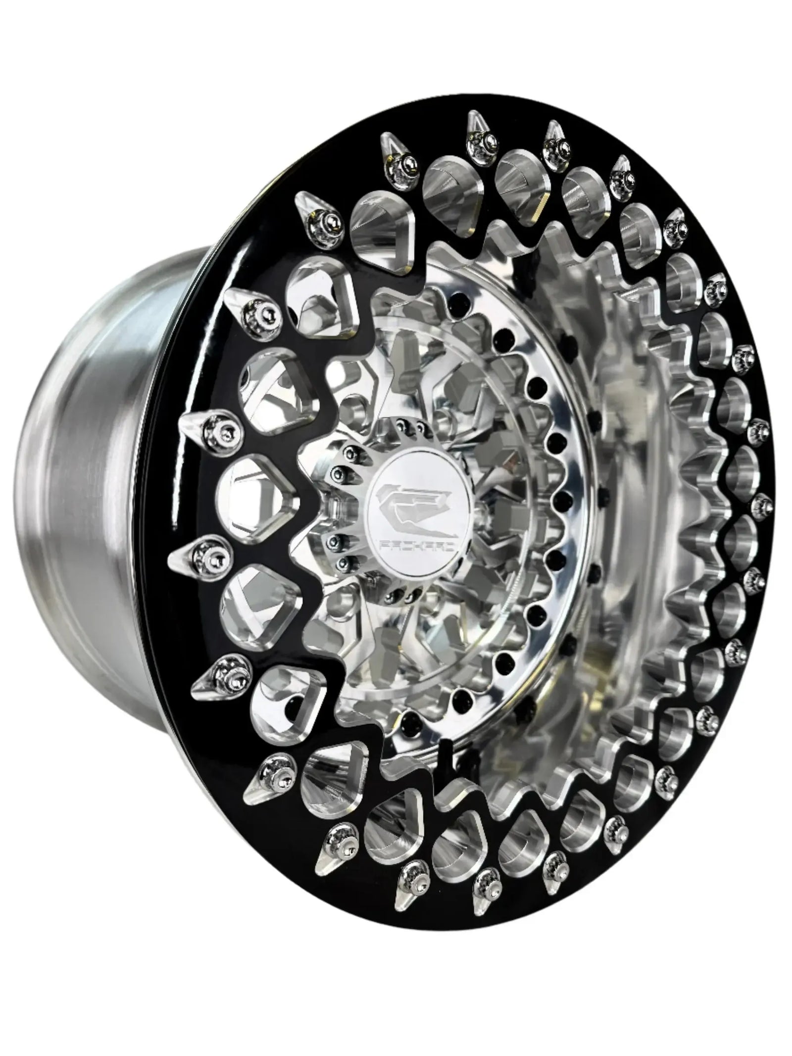 Apollo - FF Forged Polished Beadlock - Silver Maverick R 6x139.7-Wheels-Packard Performance-15x7 | 6X139.7-V.1-No-Black Market UTV