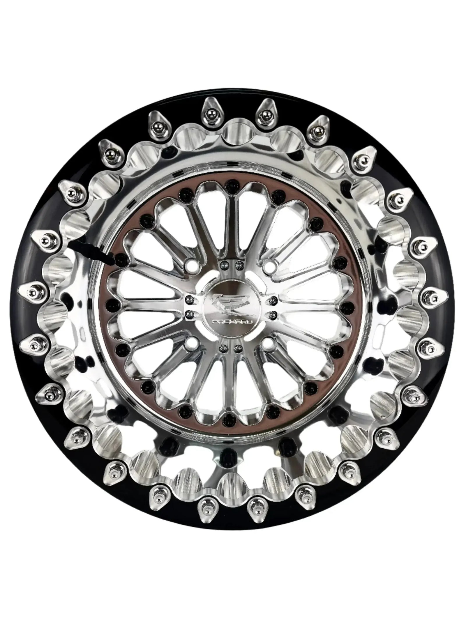 Element- FF Forged Polished Beadlock - Silver-Wheels-Packard Performance-15x7 | 4x136-V.1-No-Black Market UTV
