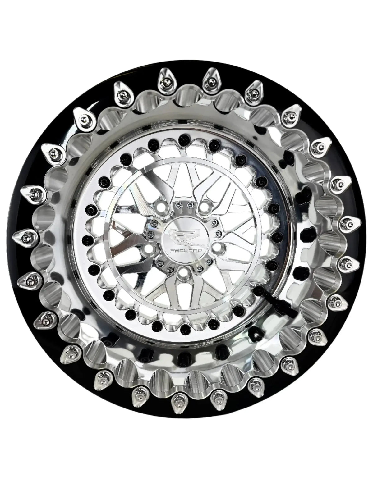 Apollo - FF Forged Polished Beadlock - Silver RZR Pro R 5x4.5-Wheels-Packard Performance-15x7 | 5X4.5-V.1-No-Black Market UTV