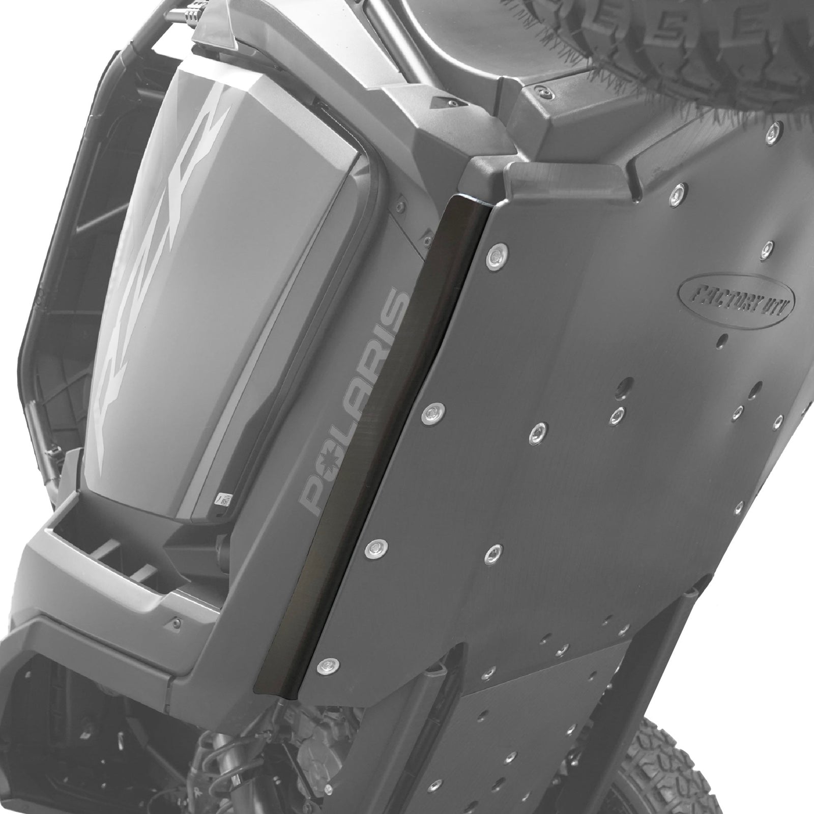 Polaris RZR XP 1000 (2024+) UHMW Rock Sliders-Rock Sliders-Factory UTV-3/8"-Install with Factory UTV Skid Plate-Black Market UTV
