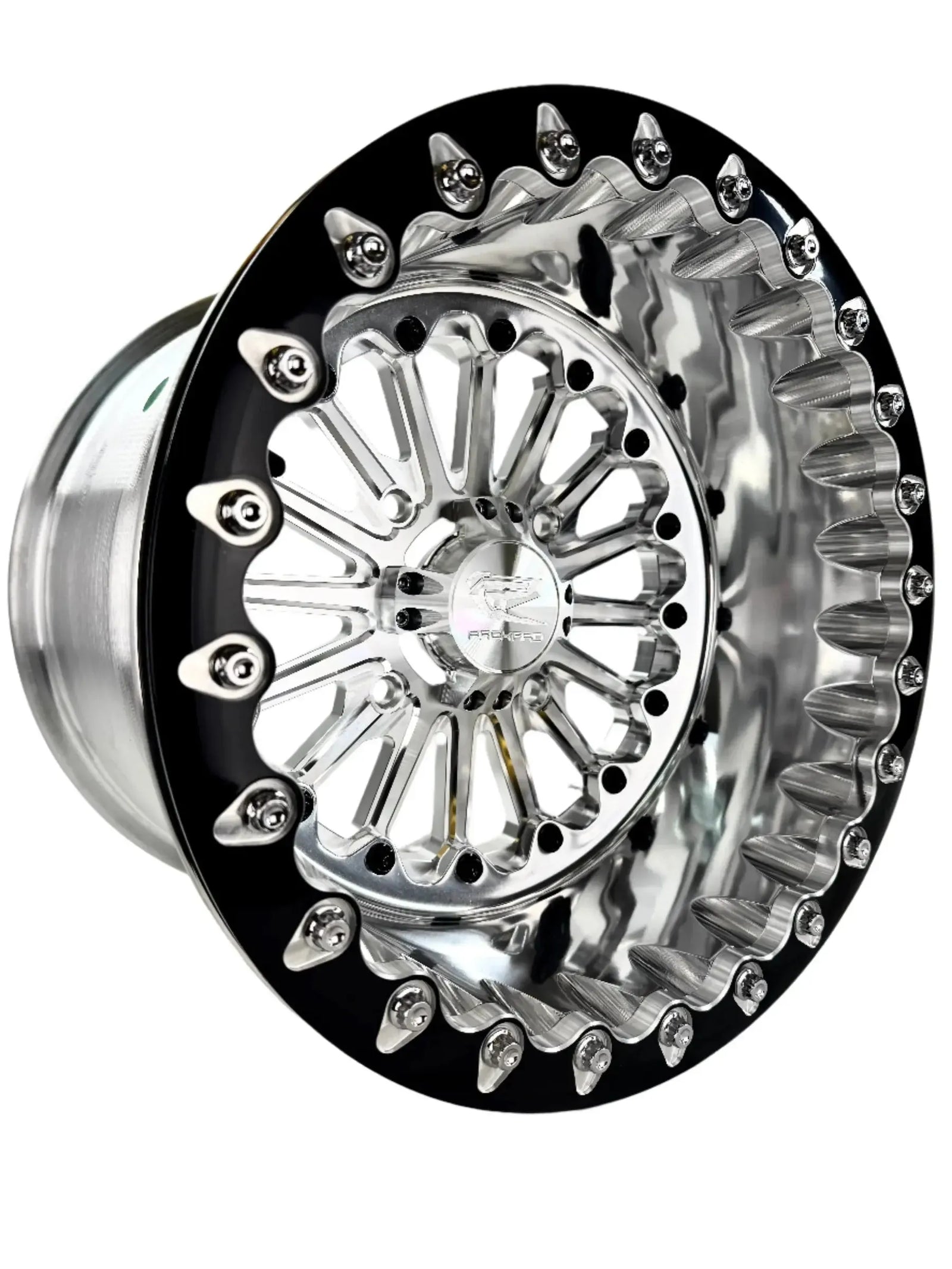 Element- FF Forged Polished Beadlock - Silver-Wheels-Packard Performance-15x7 | 4x136-V.1-No-Black Market UTV