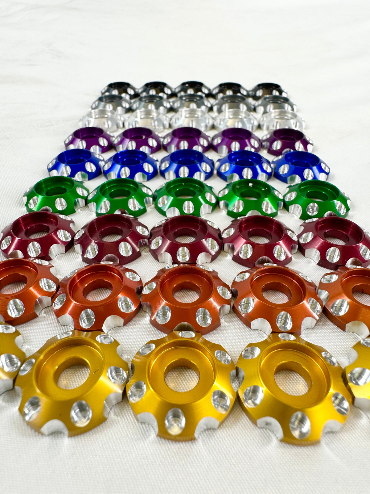 Packard Performance Billet Fender washers V2 30pcs-Accessories-Packard Performance Dealer-black-Black Market UTV