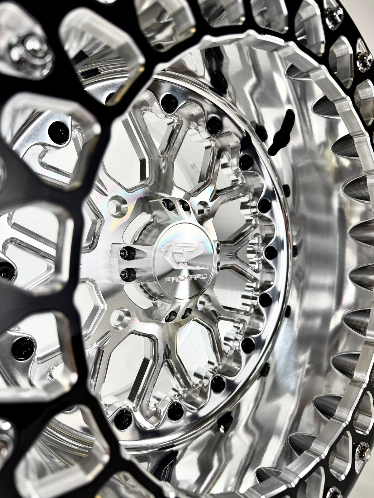 Wishbone - FF Forged Polished Beadlock - Silver-Wheels-Packard Performance-15x7 | 4x136-V.1-No-Black Market UTV