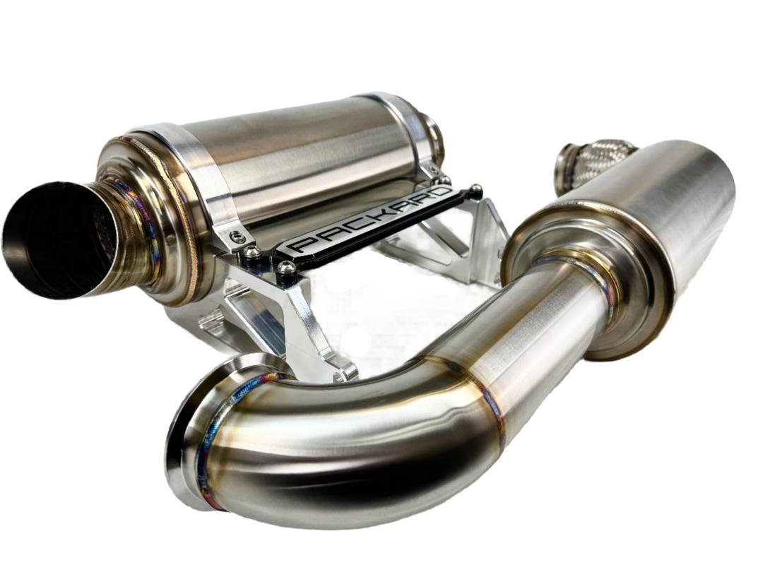 Packard Performance 3&quot; Turbo Back Exhaust (Dual Muffler) for Can-Am X3-Exhaust-Packard Performance-Black Market UTV