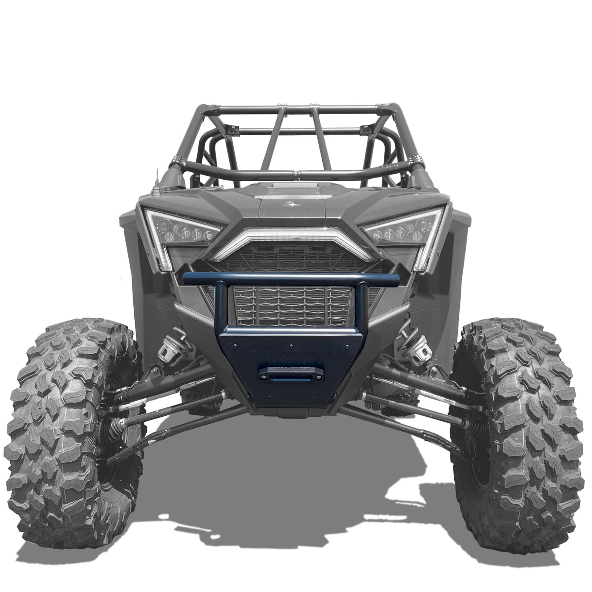 Polaris RZR Pro XP / Pro XP 4 Front Winch Bumper-Bumpers-Factory UTV-No fairlead cutout - flush bash plate-Black Market UTV