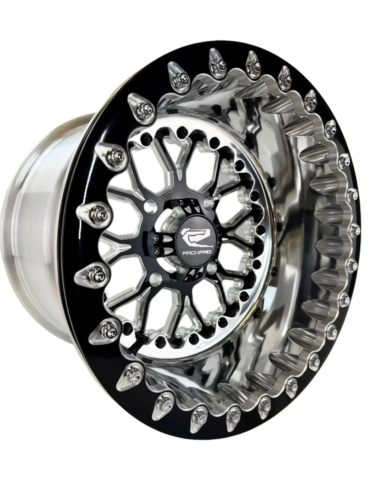 Wishbone - FF Forged Polished Beadlock - Gloss Black-Wheels-Packard Performance-15x7 | 4x136-V.1-Black Market UTV