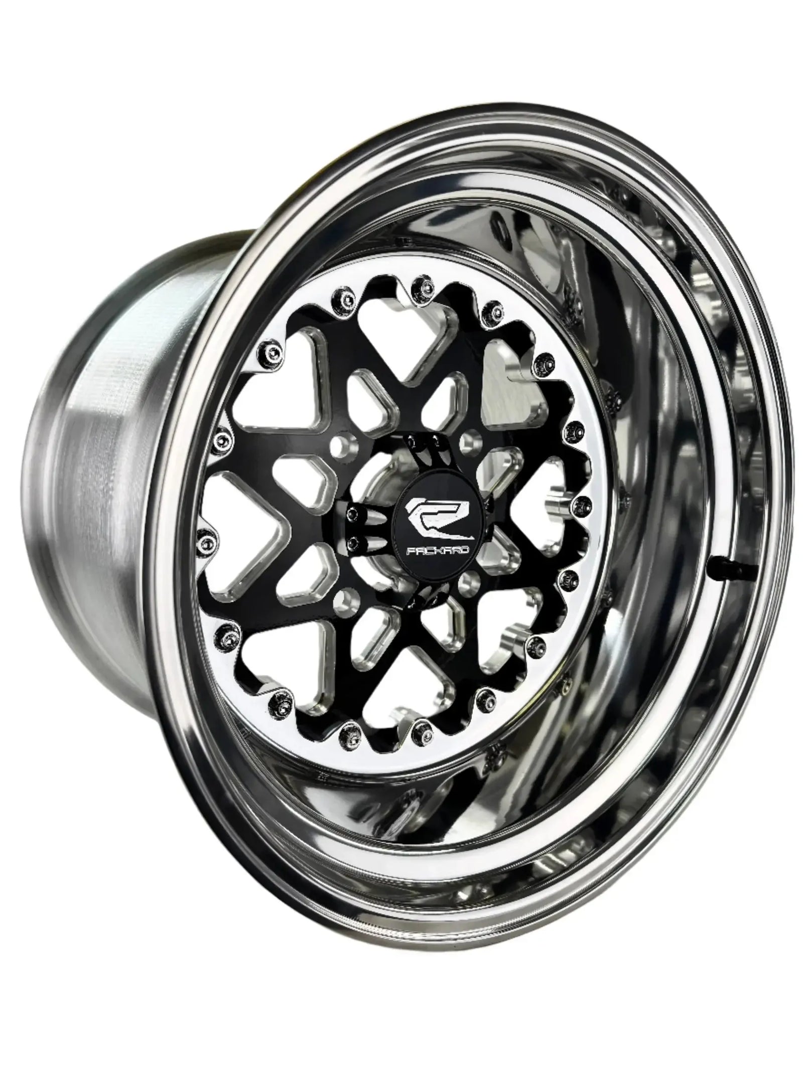 V2 - FF Forged Polished Gloss Black-Wheels-Packard Performance-15x7 | 4x136-Black Market UTV