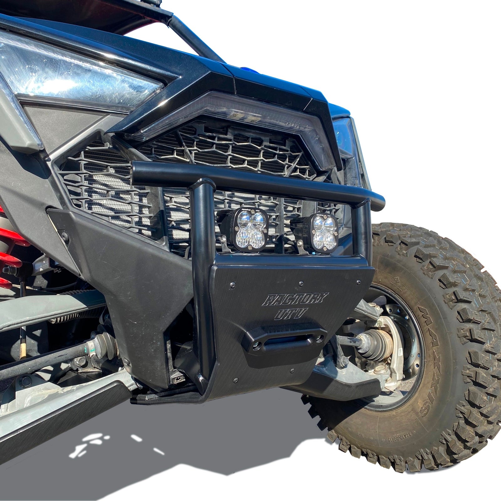 Polaris RZR Pro R / Turbo R / Pro S Winch Bumper V1-Bumpers-Factory UTV-No fairlead cutout - flush bash plate-Black Market UTV