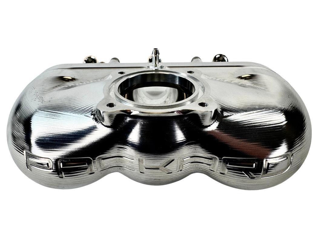 PACKARD PERFORMANCE BILLET INTAKE PLENUM FOR CAN-AM X3-Intake Plenum-Packard Performance-W/Out BOV Port-2017-2019-Silver-Black Market UTV