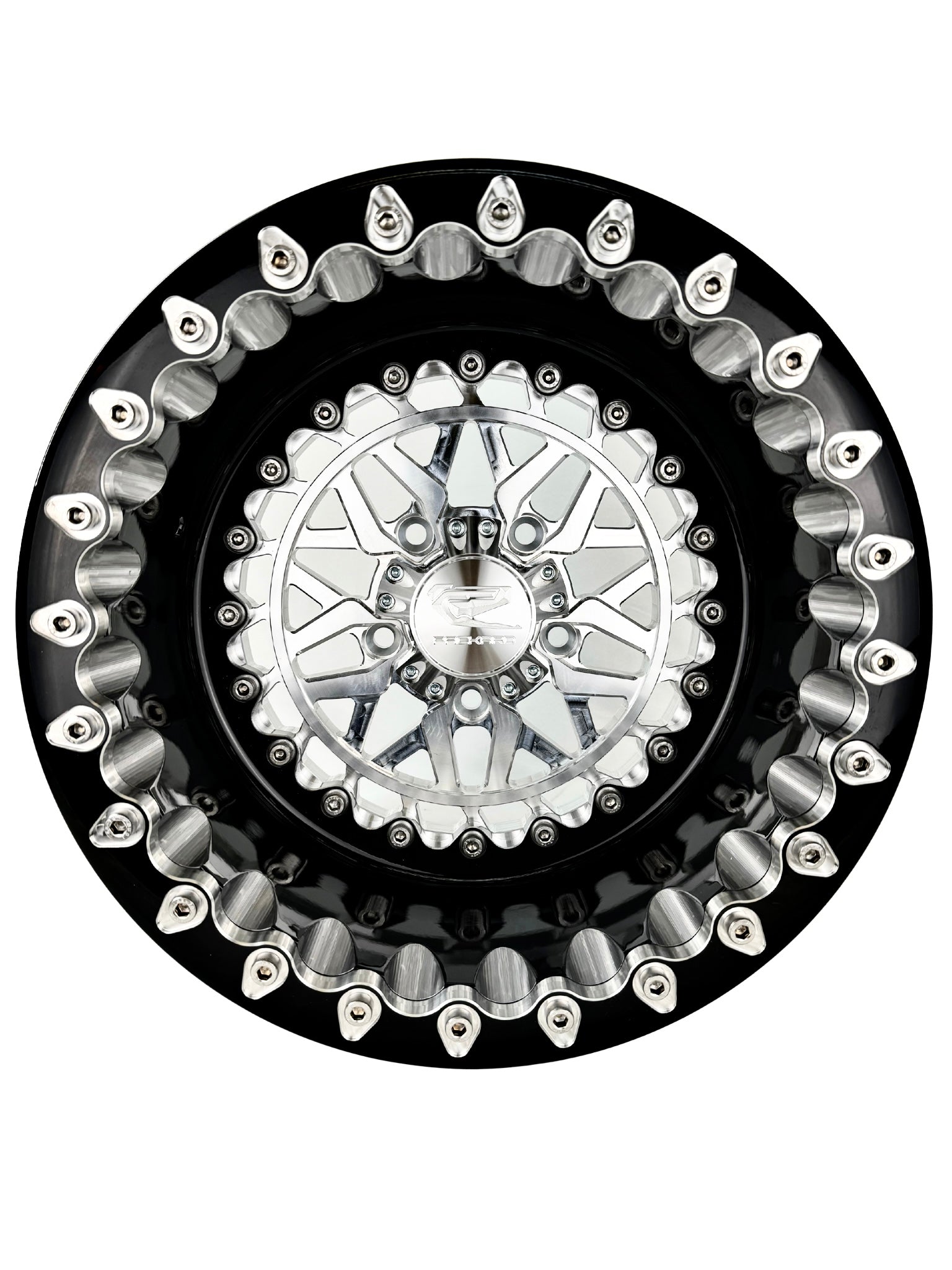 Apollo - FF Forged Beadlock - Silver RZR Pro R 5x4.5-Wheels-Packard Performance Dealer-15x7 | 5X4.5-V.3-Yes-Black Market UTV