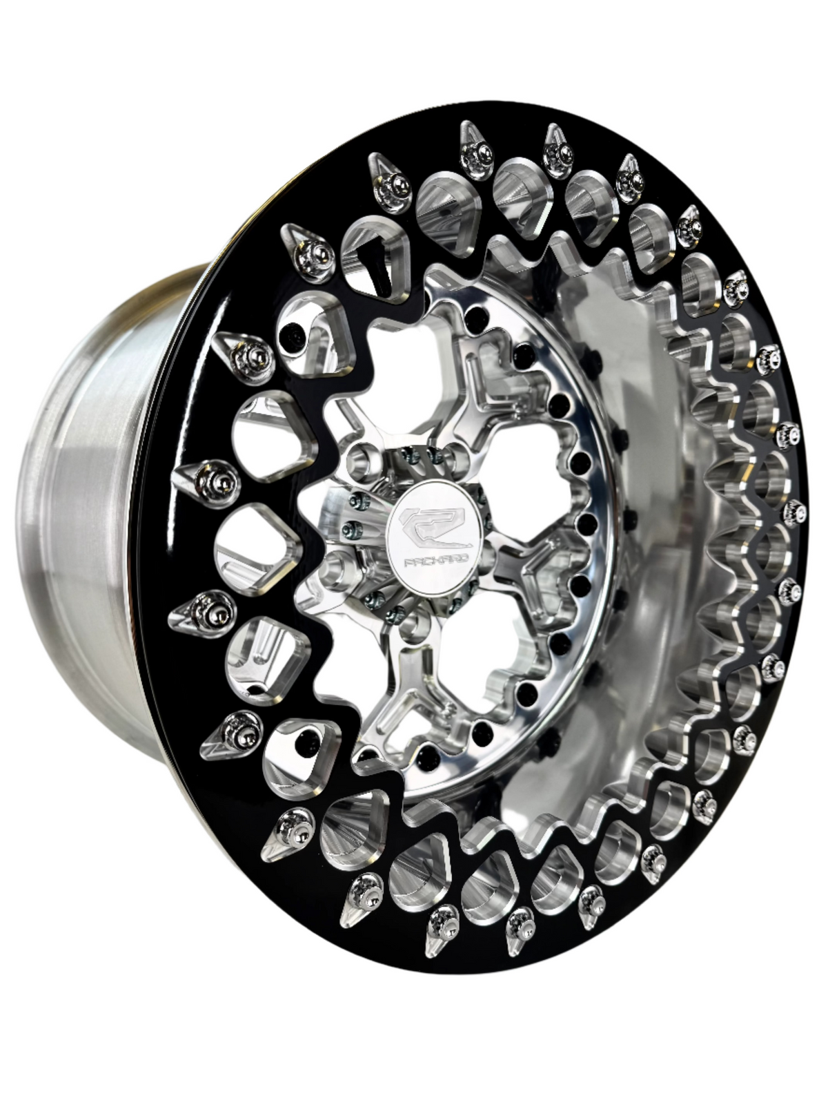 Pro 5 - FF Forged Polished Beadlock - Silver RZR Pro R 5x4.5-Wheels-Packard Performance Dealer-15x7 | 5X4.5-Contrast Machined V.1-No-Black Market UTV