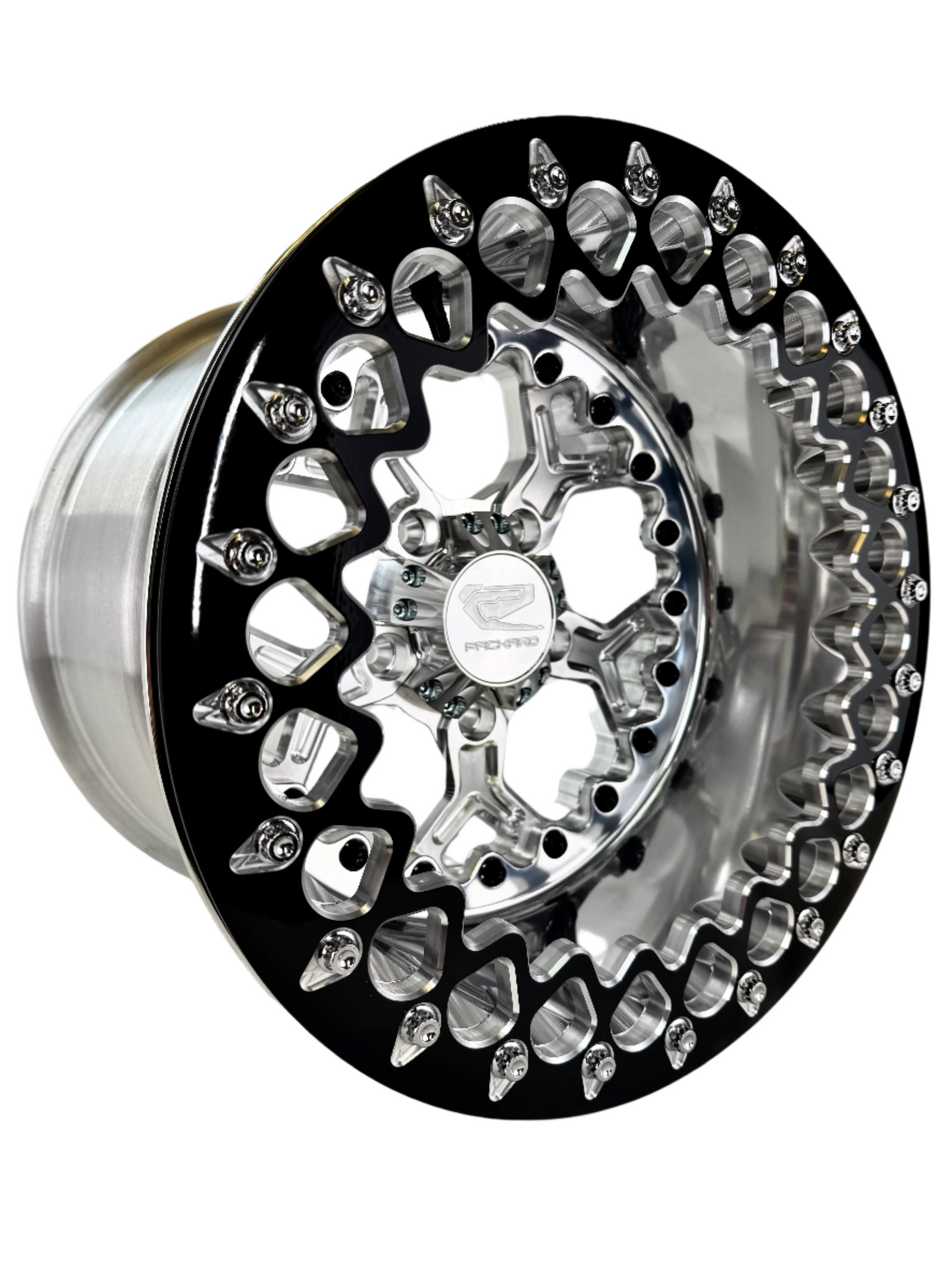 Pro 5 - FF Forged Polished Beadlock - Silver RZR Pro R 5x4.5-Wheels-Packard Performance Dealer-15x7 | 5X4.5-Contrast Machined V.1-No-Black Market UTV