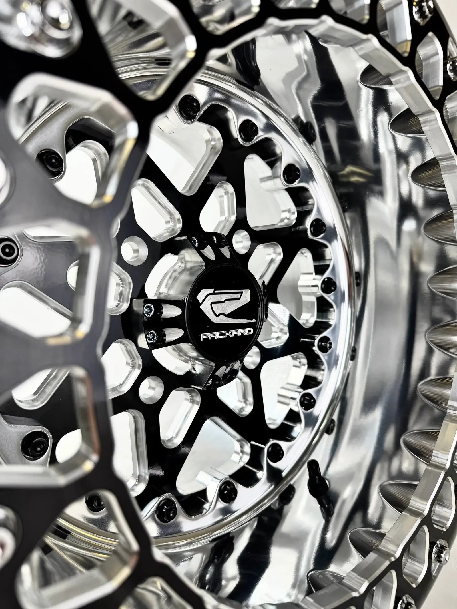 V2 Super Star - FF Forged Polished Beadlock - Gloss Black-Wheels-Packard Performance-15x7 | 4x136-V.1-Black Market UTV