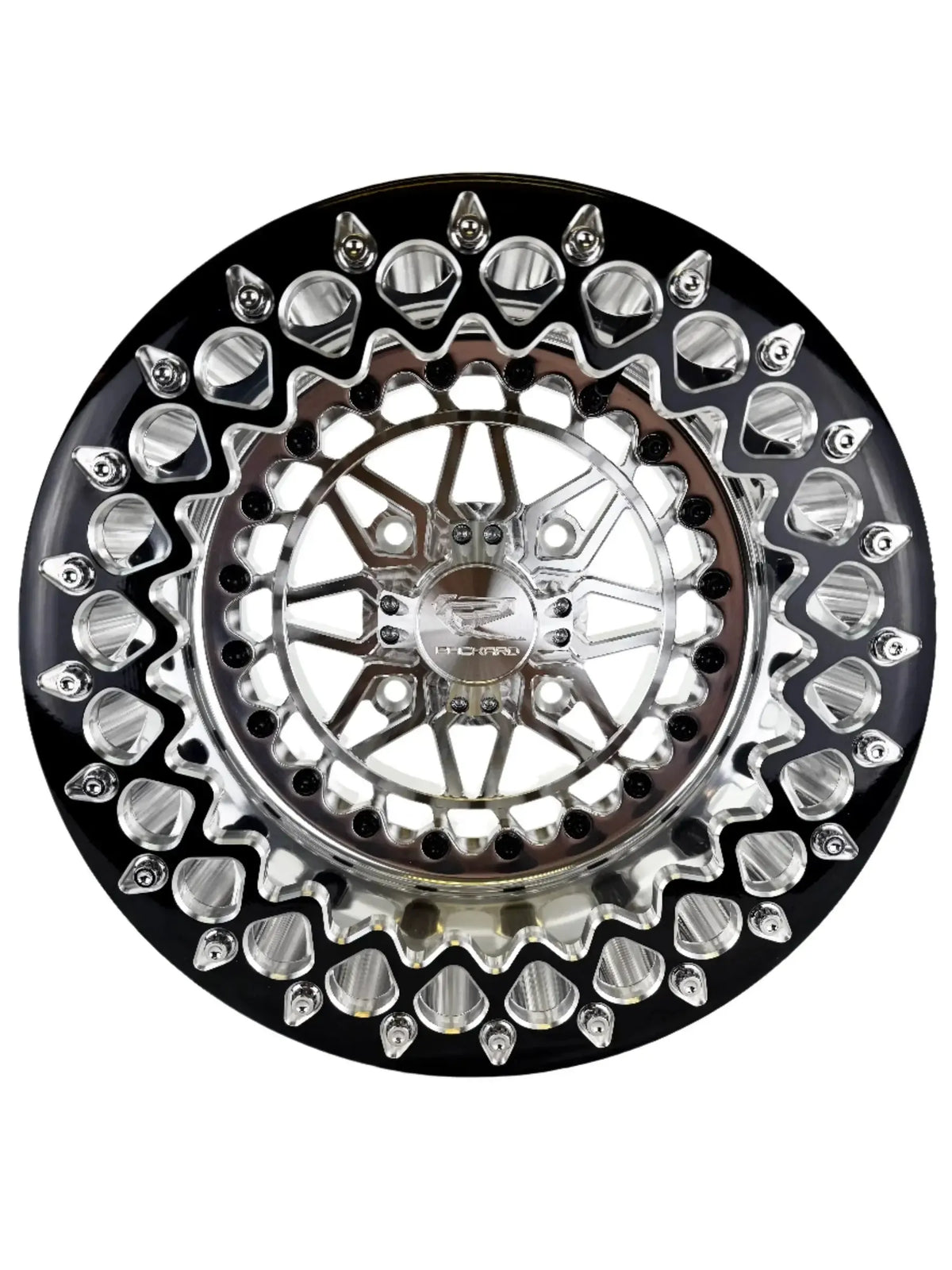Wishbone - FF Forged Polished Beadlock - Silver-Wheels-Packard Performance-15x7 | 4x136-V.1-No-Black Market UTV