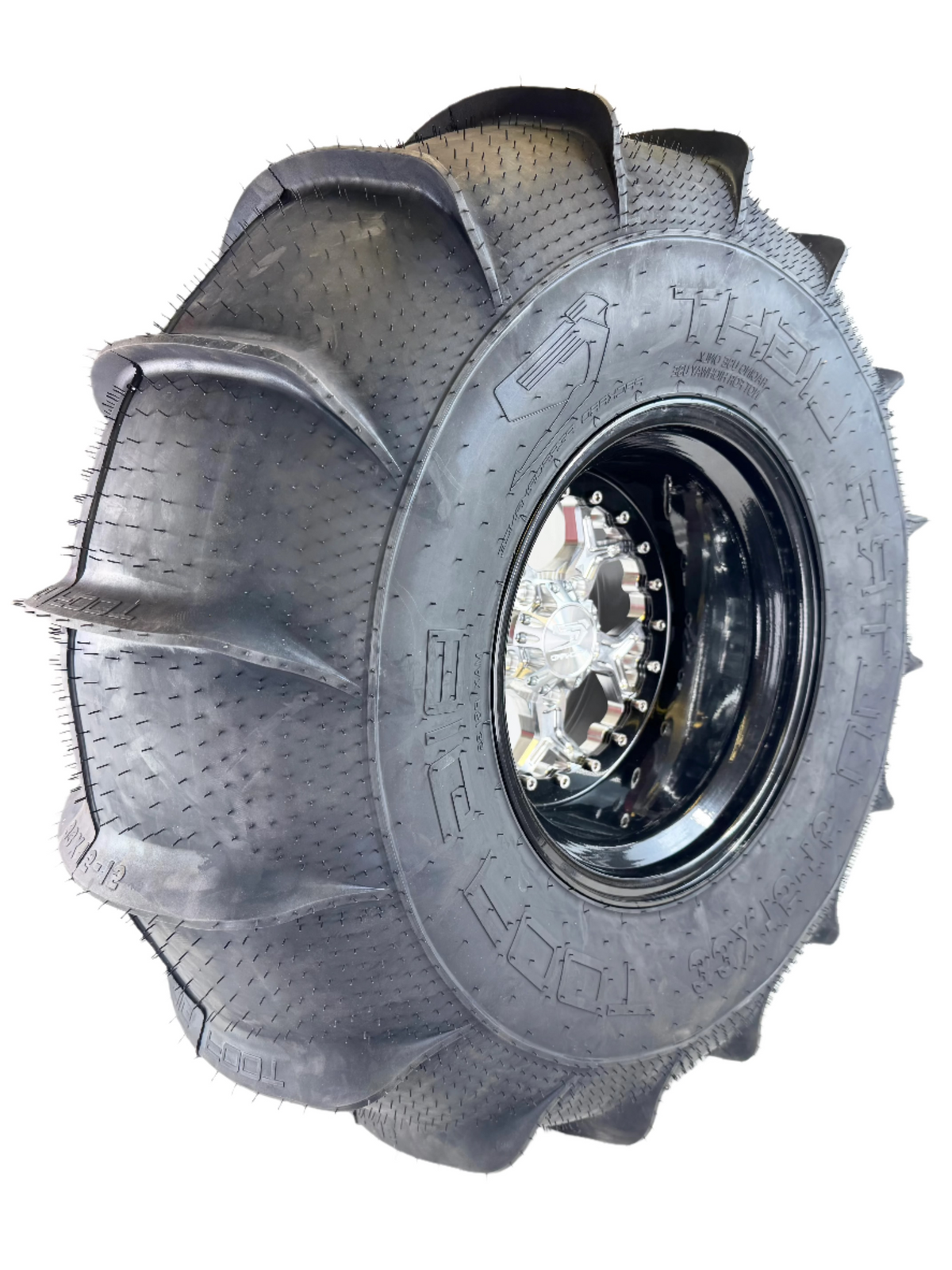 Big Foot Paddle Tires Comp Cut by Treadcuts - Packard Performance-Tires-Packard Performance Dealer-34x15-15 18 Paddle-Yes-Black Market UTV