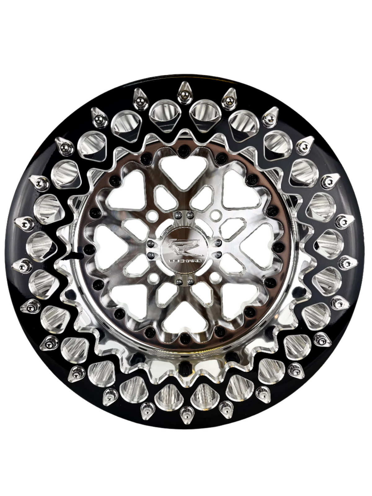 V2- FF Forged Polished Beadlock - Silver-Wheels-Packard Performance Dealer-15x7 | 4x136-V.1-No-Black Market UTV