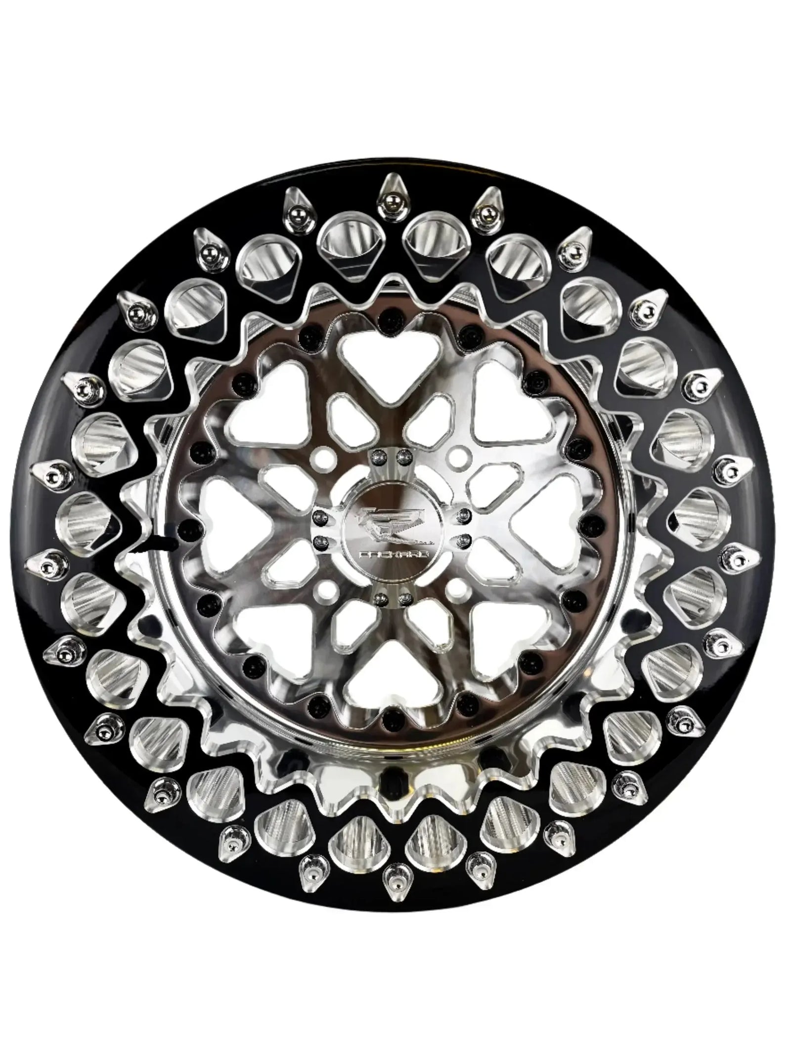 V2- FF Forged Polished Beadlock - Silver-Wheels-Packard Performance-15x7 | 4x136-V.1-No-Black Market UTV