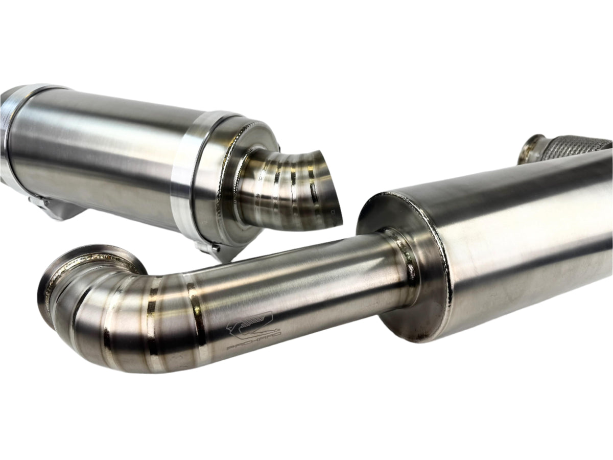 Packard Performance 3" Titanium Turbo Back Exhaust (Dual Muffler) for Can-Am X3-Performance-Packard Performance Dealer-Black Market UTV