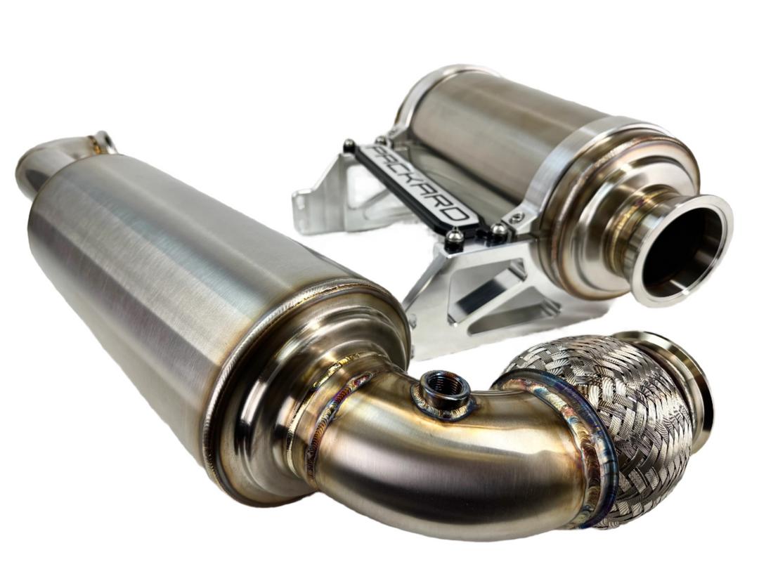 Packard Performance 3&quot; Turbo Back Exhaust (Dual Muffler) for Can-Am X3-Exhaust-Packard Performance-Black Market UTV