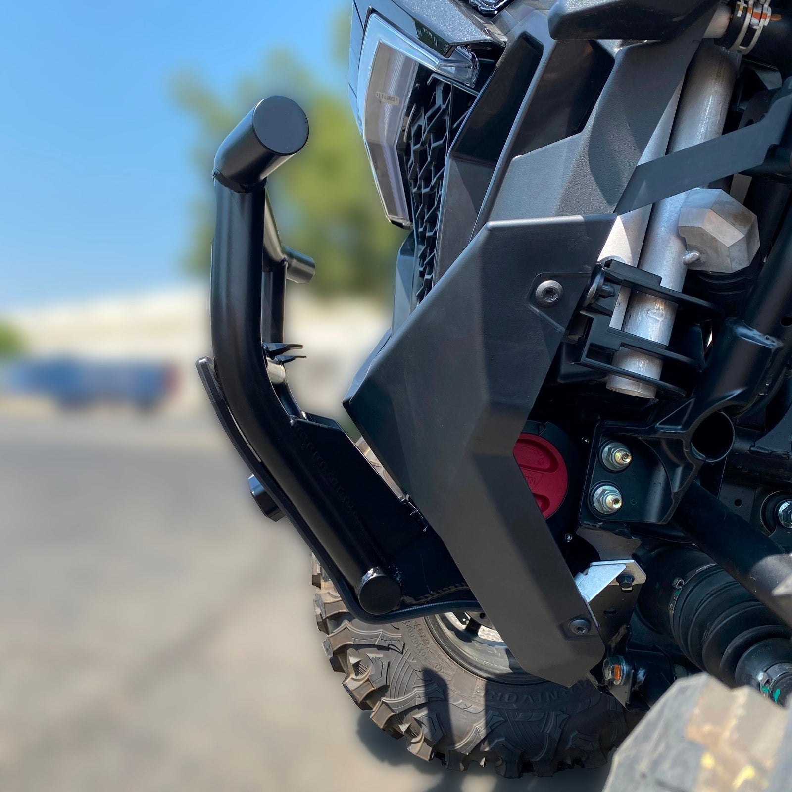 Polaris RZR Pro XP / Pro XP 4 Front Winch Bumper-Bumpers-Factory UTV-No fairlead cutout - flush bash plate-Black Market UTV