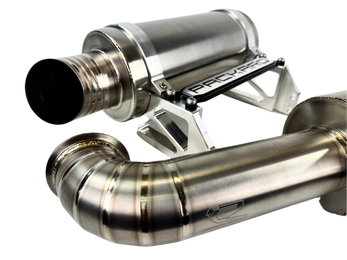 Packard Performance 3" Titanium Turbo Back Exhaust (Dual Muffler) for Can-Am X3-Performance-Packard Performance Dealer-Black Market UTV