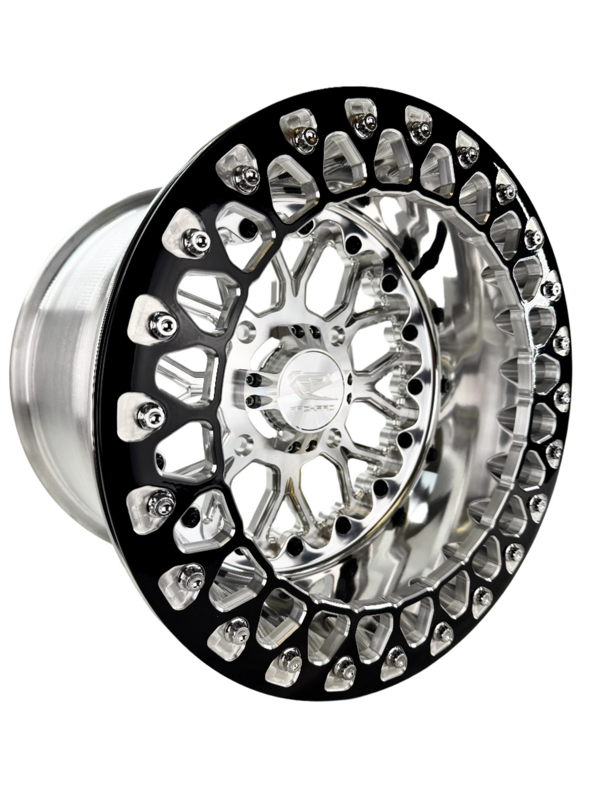 Wishbone - FF Forged Polished Beadlock - Silver-Wheels-Packard Performance Dealer-15x7 | 4x136-V.1-No-Black Market UTV