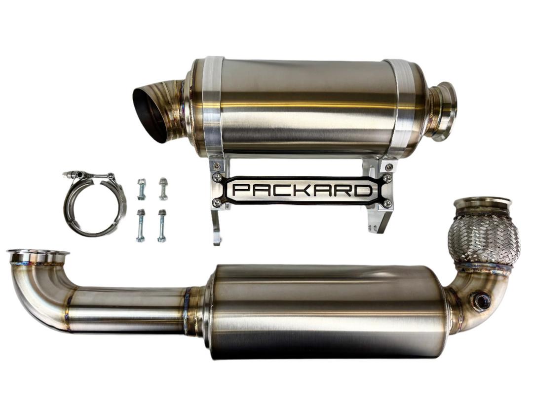 Packard Performance 3&quot; Turbo Back Exhaust (Dual Muffler) for Can-Am X3-Exhaust-Packard Performance-Black Market UTV