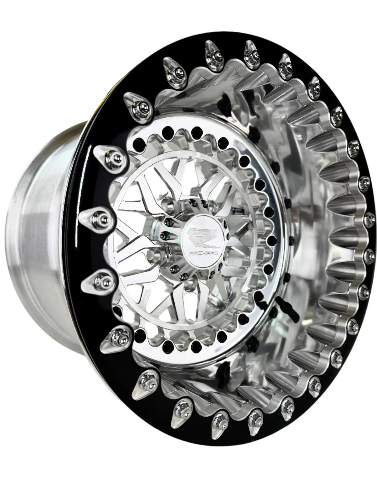 Apollo - FF Forged Polished Beadlock - Silver RZR Pro R 5x4.5-Wheels-Packard Performance-15x7 | 5X4.5-V.1-No-Black Market UTV