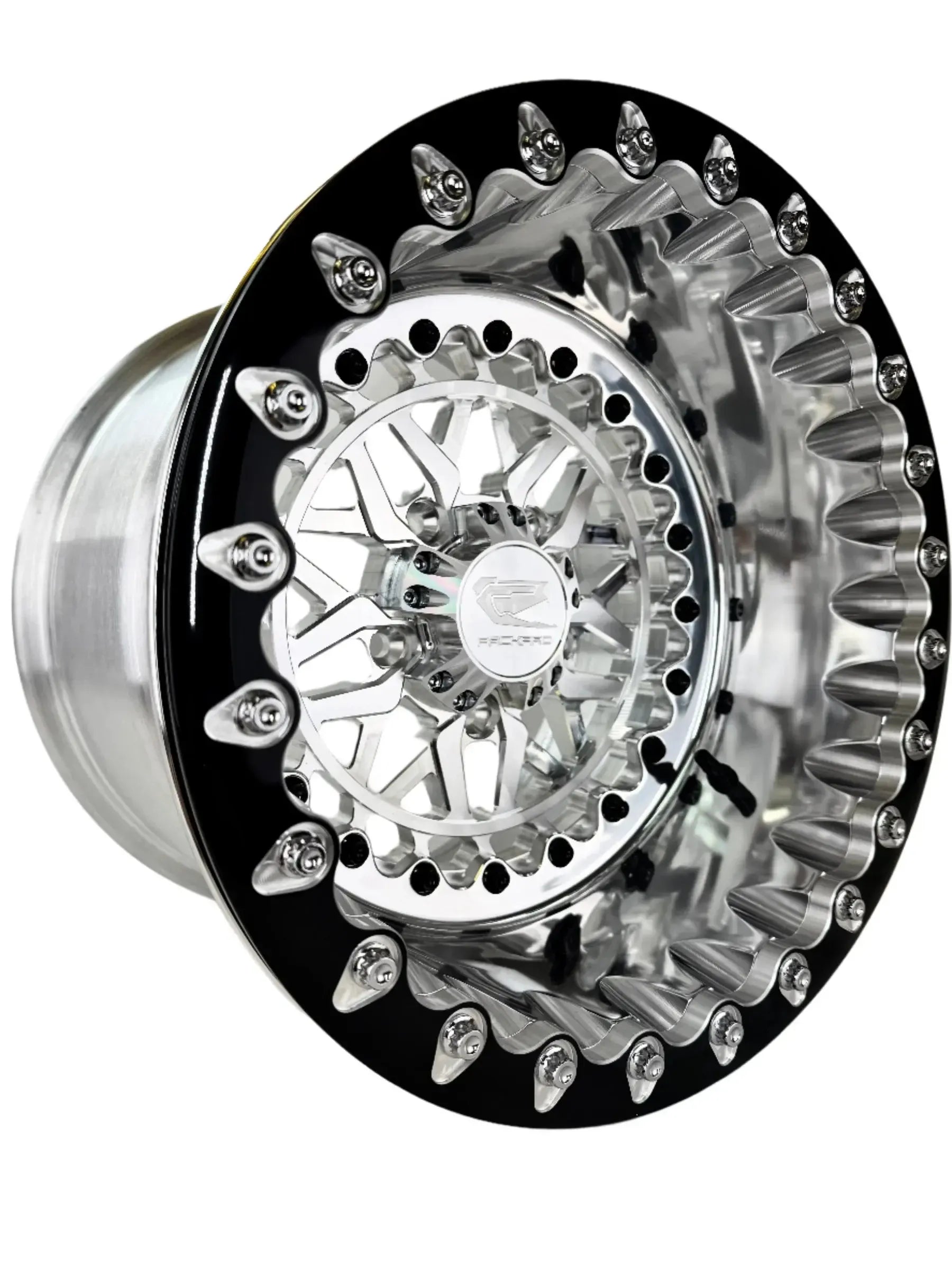 Apollo - FF Forged Polished Beadlock - Silver RZR Pro R 5x4.5-Wheels-Packard Performance-15x7 | 5X4.5-V.1-No-Black Market UTV