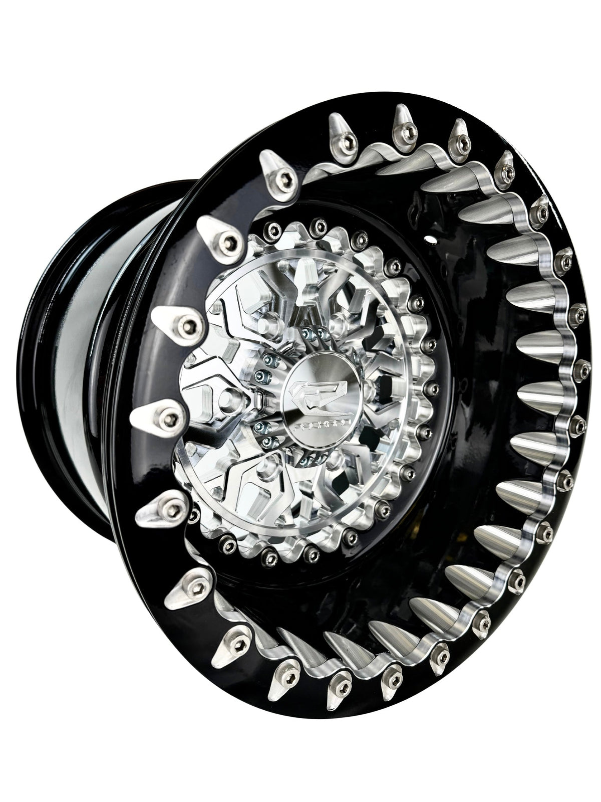 Apollo - FF Forged Beadlock - Silver Maverick R 6x139.7-Wheels-Packard Performance Dealer-15x7 | 6X139.7-Contrast Machined V.1-No-Black Market UTV