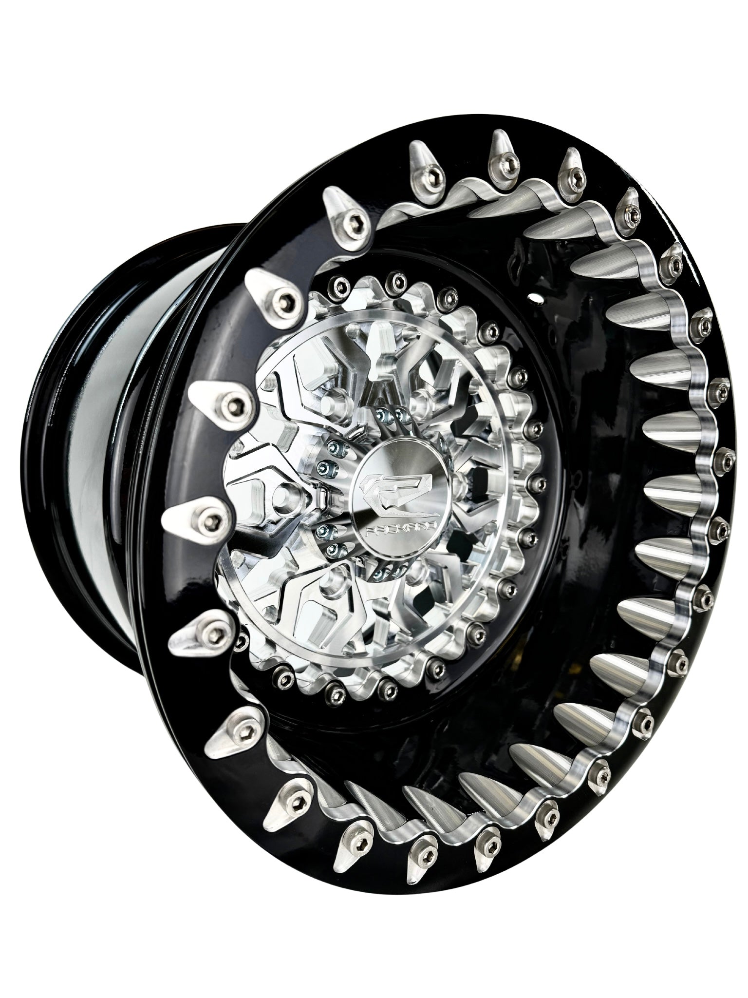Apollo - FF Forged Beadlock - Silver Maverick R 6x139.7-Wheels-Packard Performance Dealer-15x7 | 6X139.7-Contrast Machined V.1-No-Black Market UTV