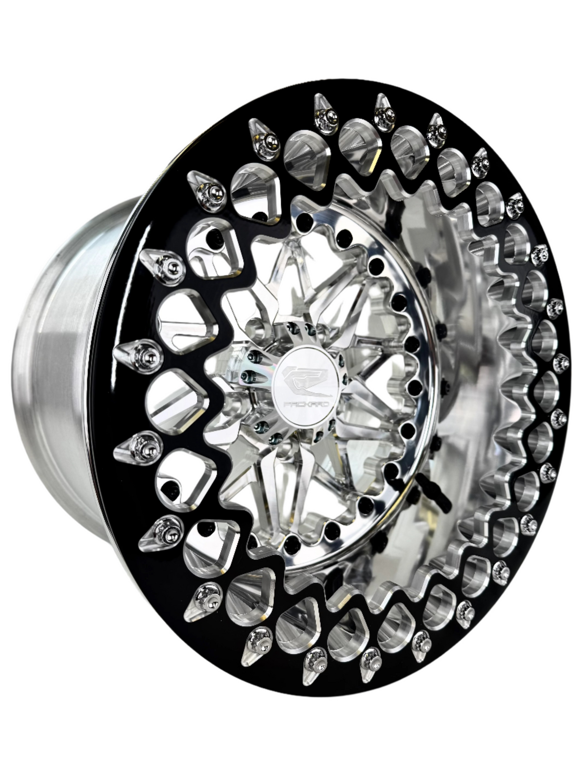 Impact - FF Forged Polished Beadlock - Silver RZR Pro R 5x4.5-Wheels-Packard Performance Dealer-15x7 | 5X4.5-Contrast Machined V.1-No-Black Market UTV