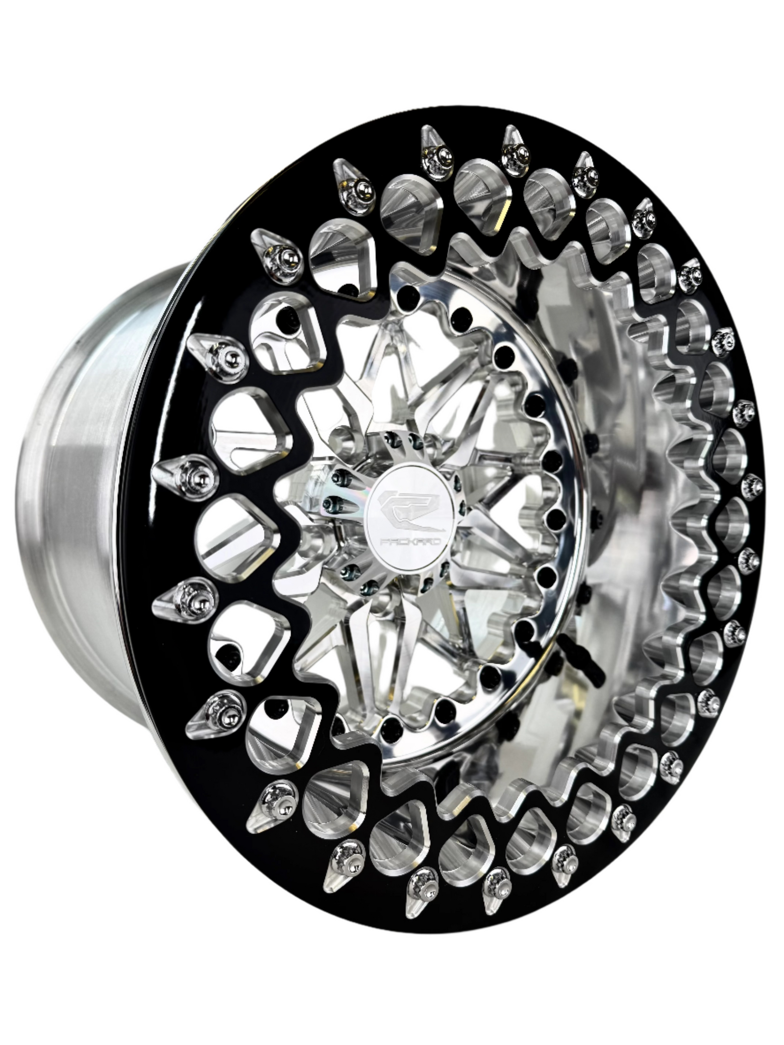 Impact - FF Forged Polished Beadlock - Silver RZR Pro R 5x4.5-Wheels-Packard Performance Dealer-15x7 | 5X4.5-Contrast Machined V.1-No-Black Market UTV