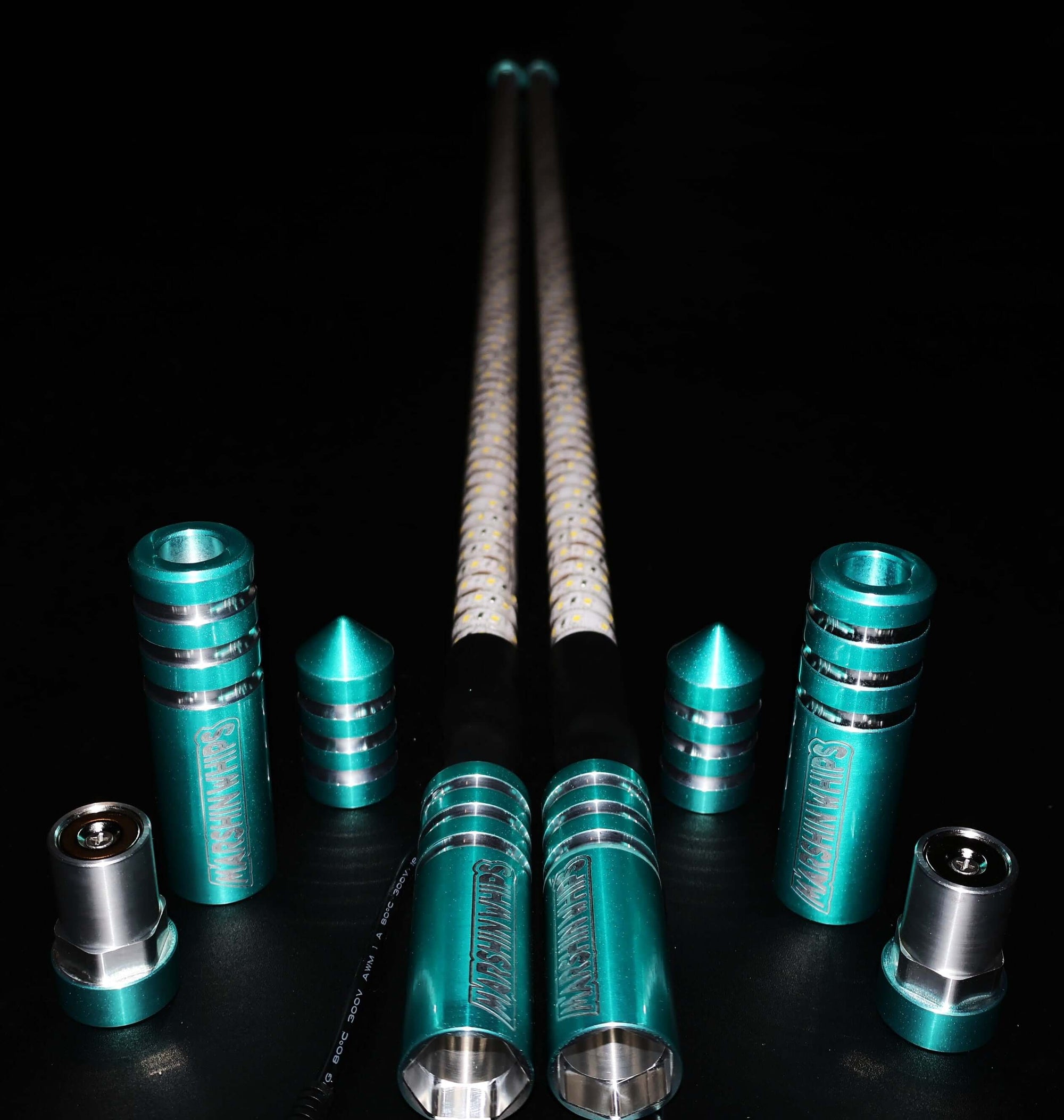 GAME CHANGER - TEAL (SET)-Whip-Marshin Whips-2 FT-RED-Black Market UTV