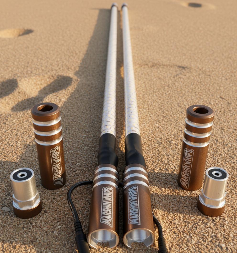 Game Changer LED Whip Set - Green, White & Red-Marshin Whips-2 FT-BRONZE-Black Market UTV