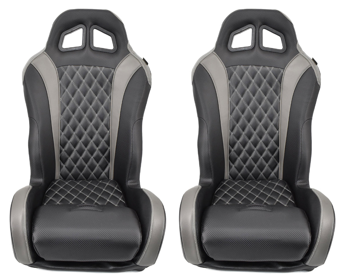 (Heated) Carbon Edition Daytona Seats (Multiple Colors)-Seats-Aces Racing-Black-Black Market UTV