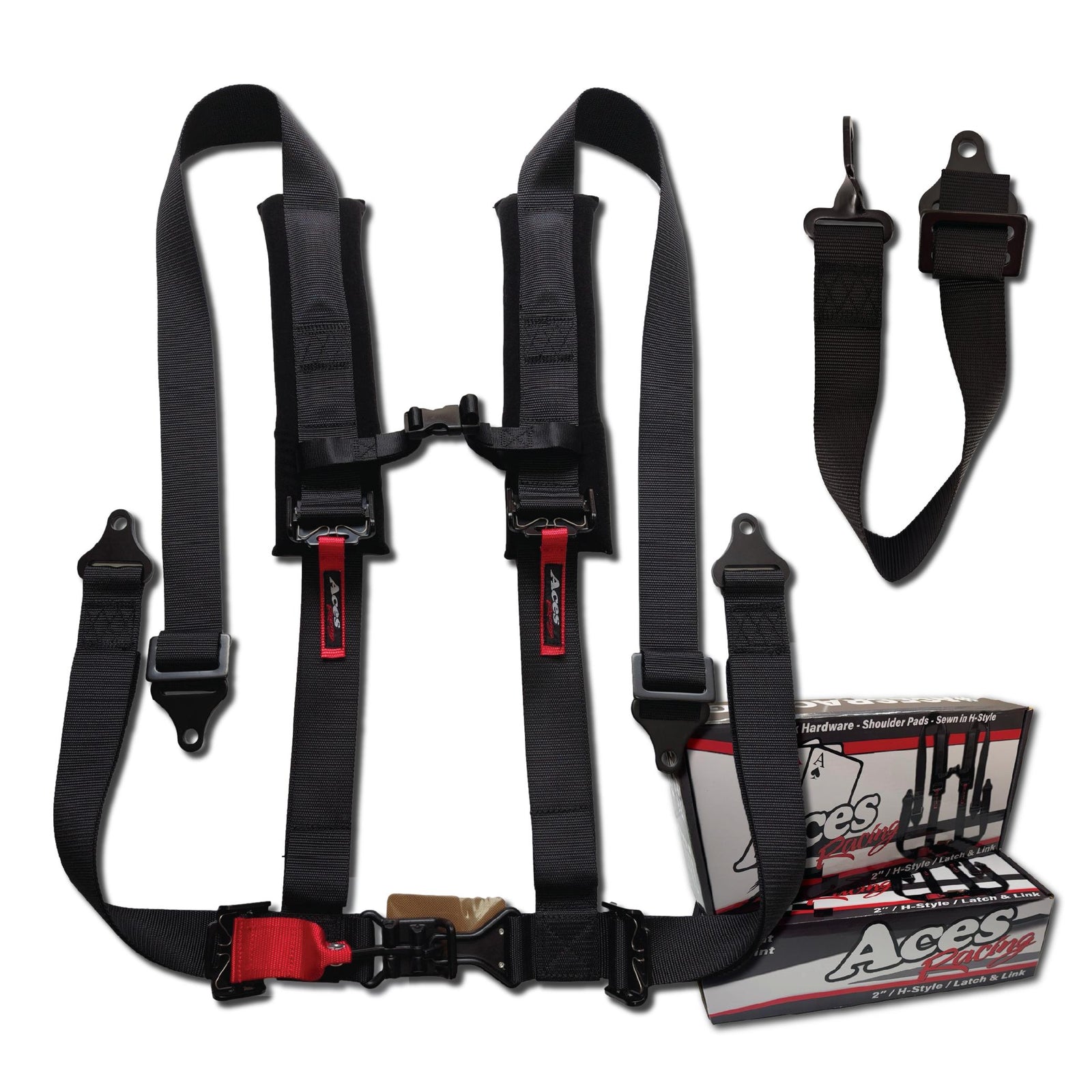 5-Point Harness Latch & Link Buckle-Harnesses-Aces Racing-Black-Black Market UTV
