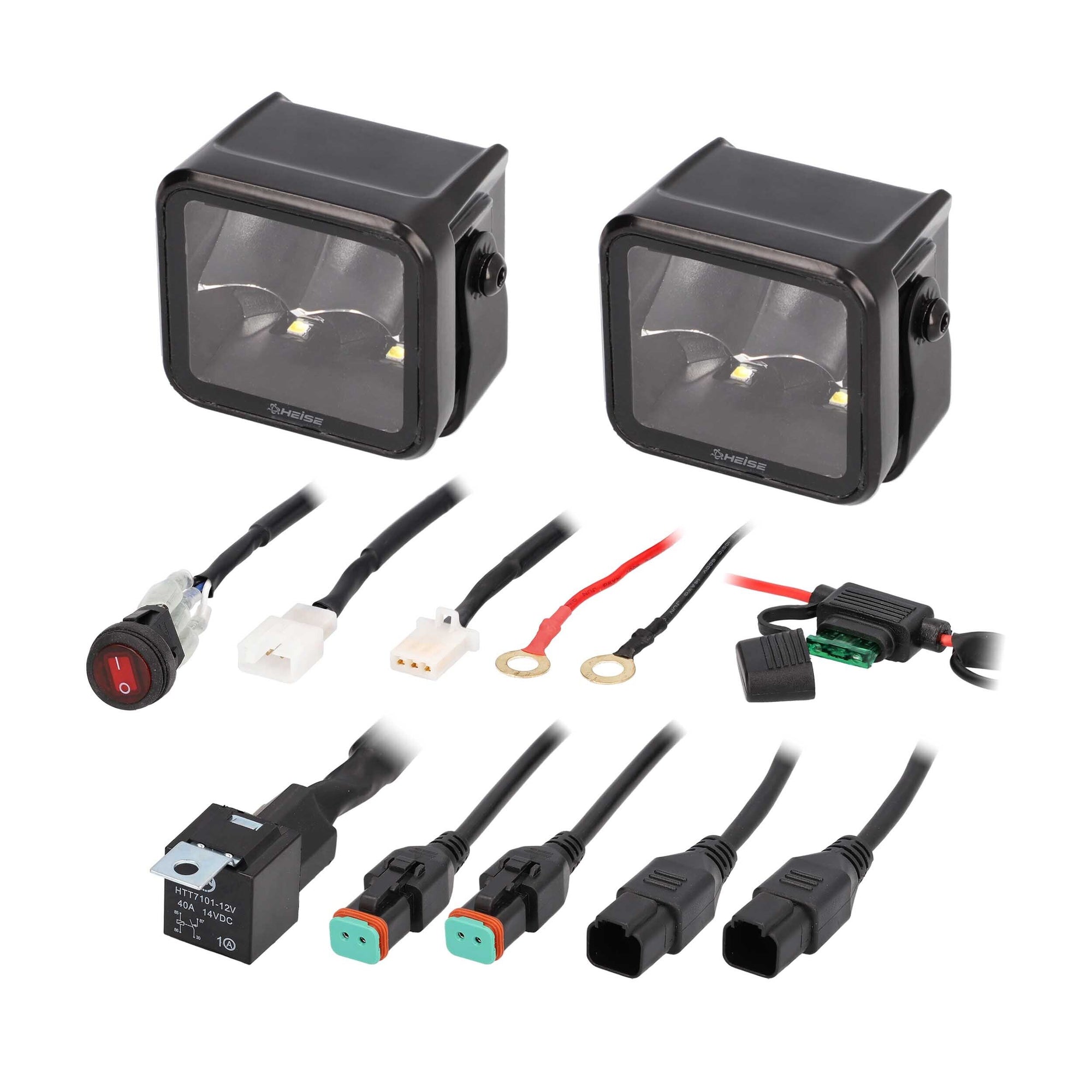 Universal - Blackout 2.5" - 4 LED Spot Cube - 2 Pack-Lighting Pods-Heise-Black Market UTV