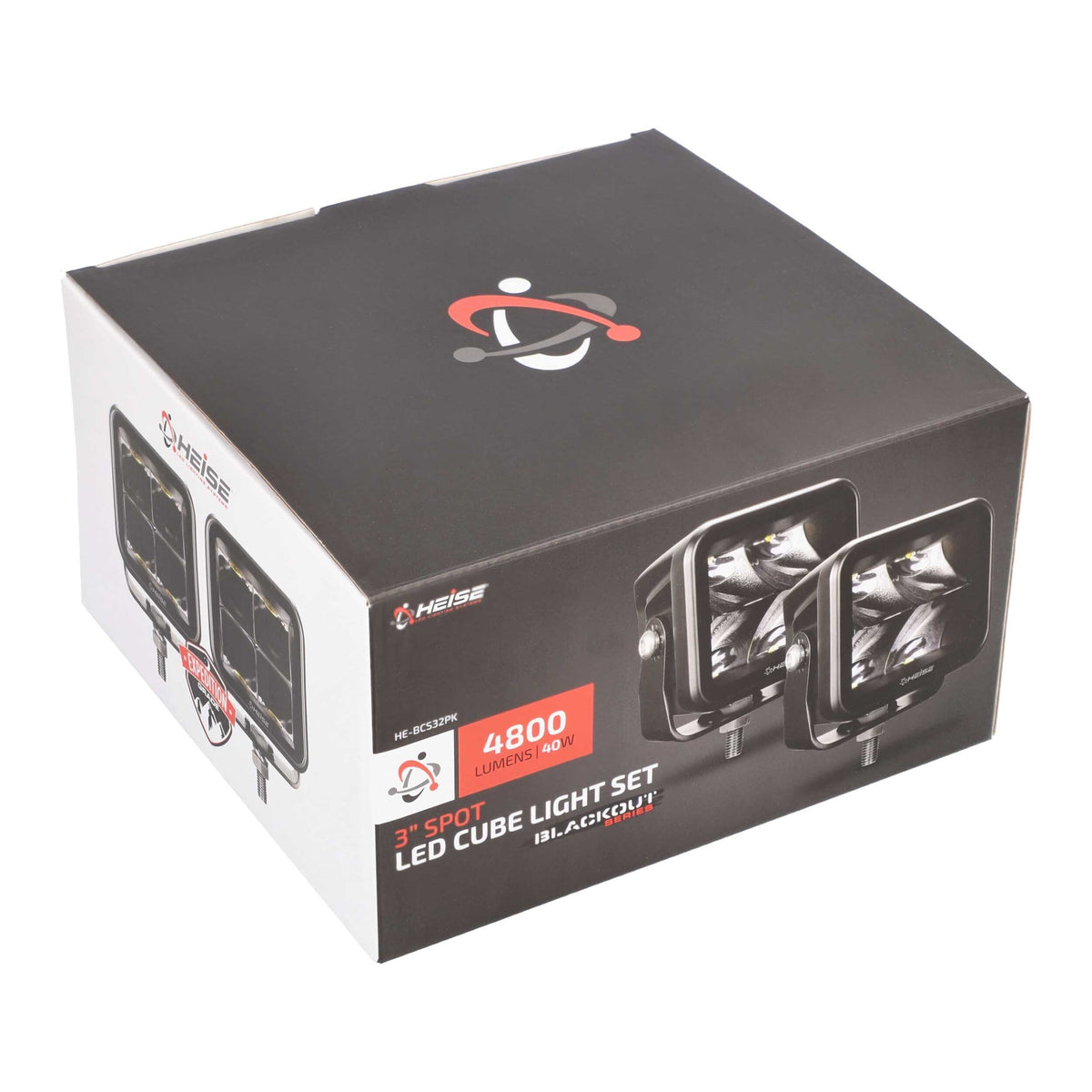 Universal - Blackout 3&quot; - 4 Spot Cube 2 Pack-Lighting Pods-Heise-Black Market UTV